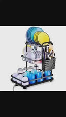 Escurridor de platos de 3 pisos